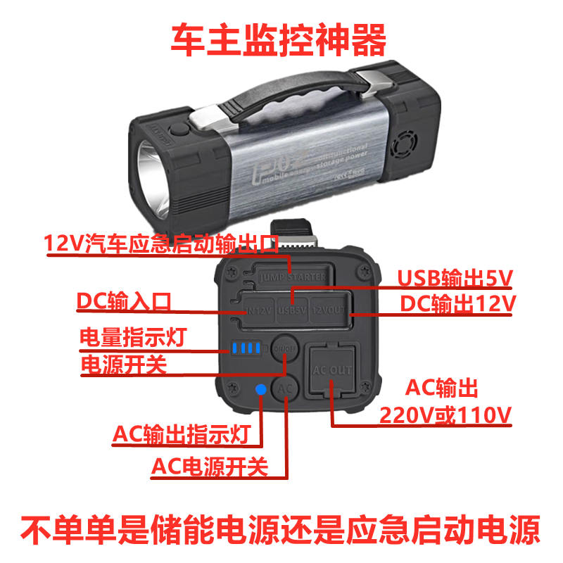 车载雷达微波f感应360度全景停车监控防划车行车记录仪降压电源线