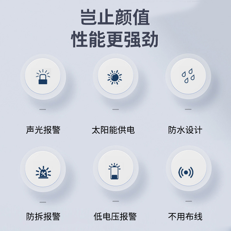 太阳能报警器户外室外养殖场防z盗红外线感应声闪光灯烁声光大音