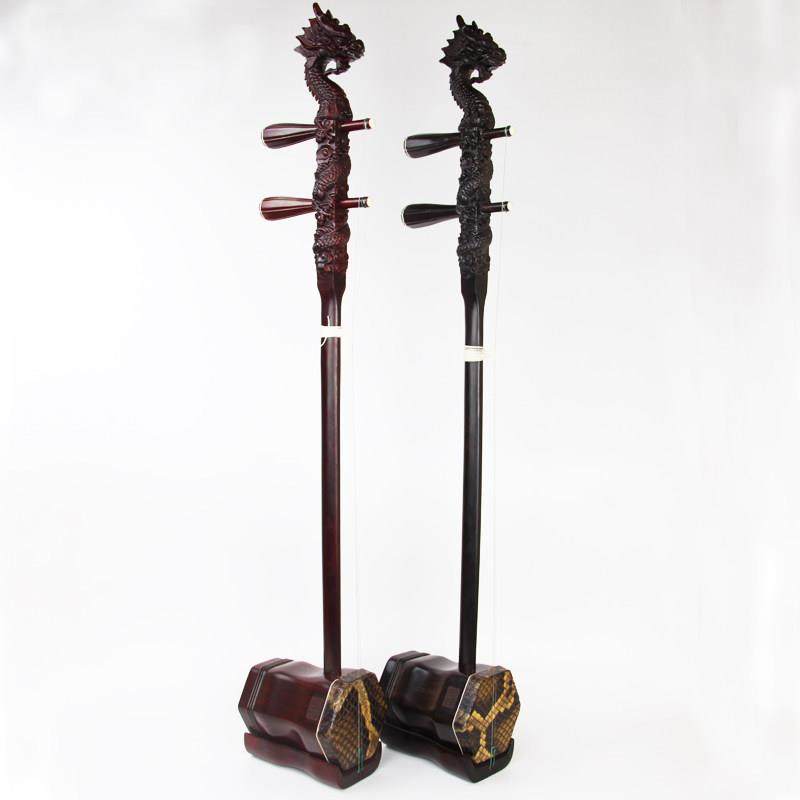 苏州小叶紫檀黑檀龙头二胡乐器厂家直销正品入门大音量专业初学者