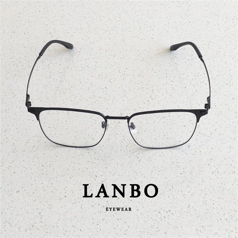 超轻钛架12g斯文l方框近视眼镜男半框150mm加宽眉线框大框显脸小