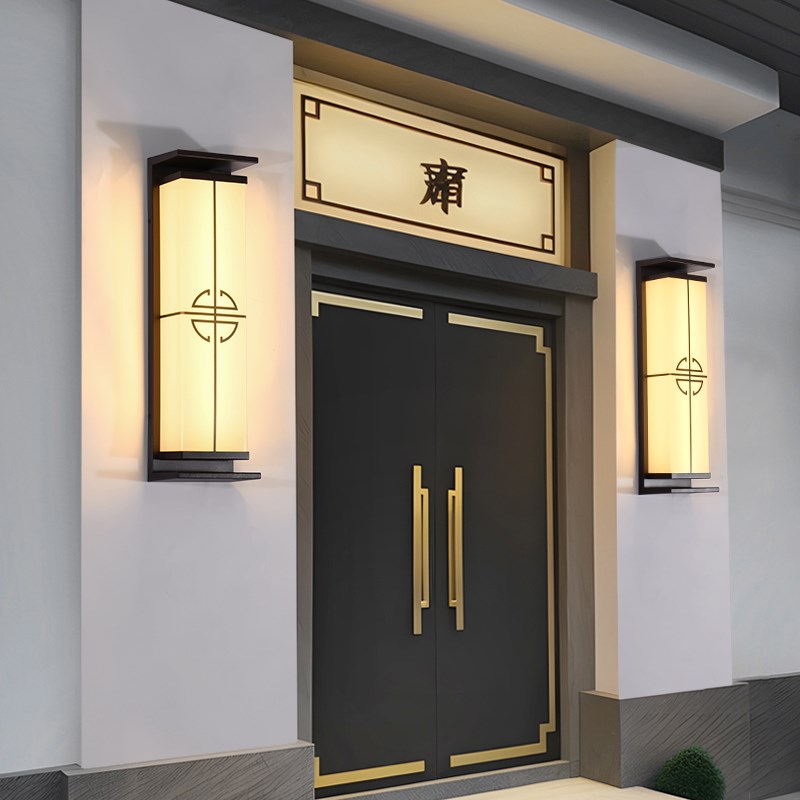 太阳能新中式户外k壁灯防水室外围墙别墅庭院大门外墙露台景观灯