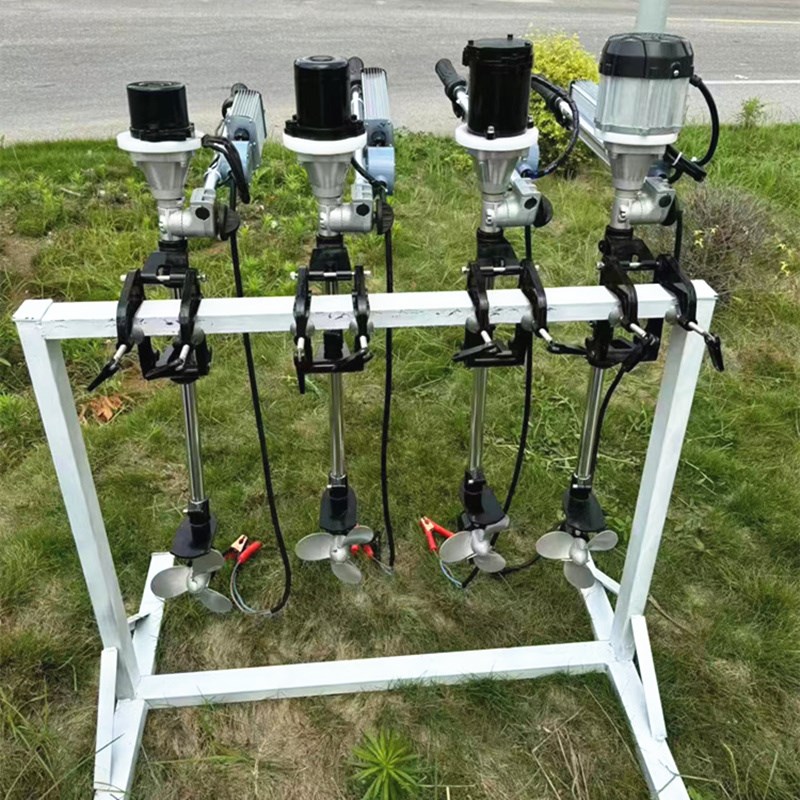 无刷推进器电动马达鱼船外挂机动力螺旋桨橡皮J艇12V24V48电动船