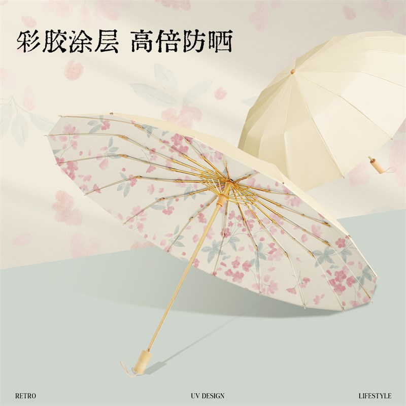 遮阳太阳伞2025新款雨伞加w大加厚加固防晒伞防紫外线晴雨伞女折