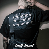 boat勃朗峰户外机能t恤夏季 非acronym 短袖 bolt 户外男印花半袖