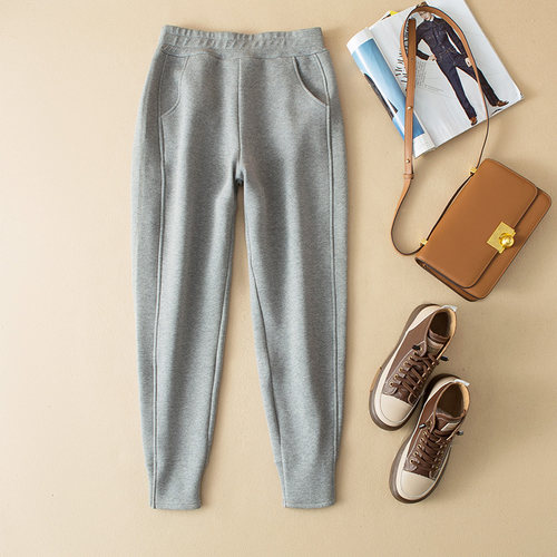 超显瘦LU系多道立裁女卫裤