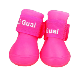 狗狗雨鞋宠物防水防滑软鞋子果冻鞋泰迪比熊博美雨季鞋子雨衣狗鞋