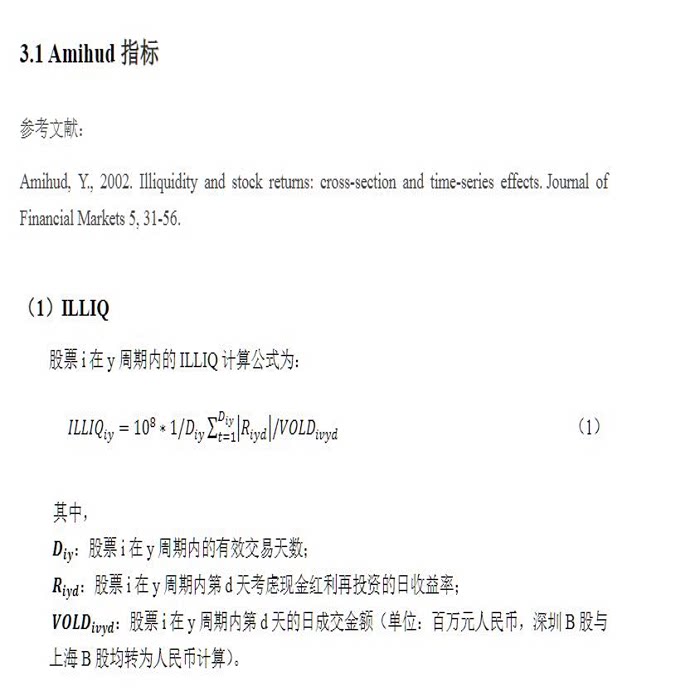 1990-2022年上市公司股票流动性指标包含换手率/Ami