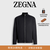 ZEGNA杰尼亚男装 黑色High Performance™羊毛拉链卫衣