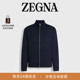 ZEGNA杰尼亚男装 Performance™羊毛拉链卫衣 海军蓝High