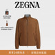 ZEGNA杰尼亚男装 灰色微纤维面料双面夹克外套 深骆马红棕色