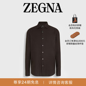 深棕色Cashco 衬衫 冬季 新品 礼物 ZEGNA杰尼亚男装