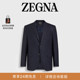 Trofeo™羊毛及桑蚕丝西装 ZEGNA杰尼亚男装 海军蓝