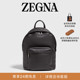 礼物ZEGNA杰尼亚包袋深棕色SECONDSKIN Hoodie双肩背包