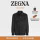ZEGNA杰尼亚男装 外套 Alba羊绒衬衫 黑色Oasi Cashmere