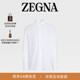 ZEGNA杰尼亚男装 白色Trofeo™棉及桑蚕丝商务通勤衬衫
