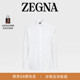 衬衫 ZEGNA杰尼亚男装 白色海岛棉商务通勤长袖