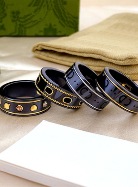 戒指陶瓷个性潮流百搭情侣指环