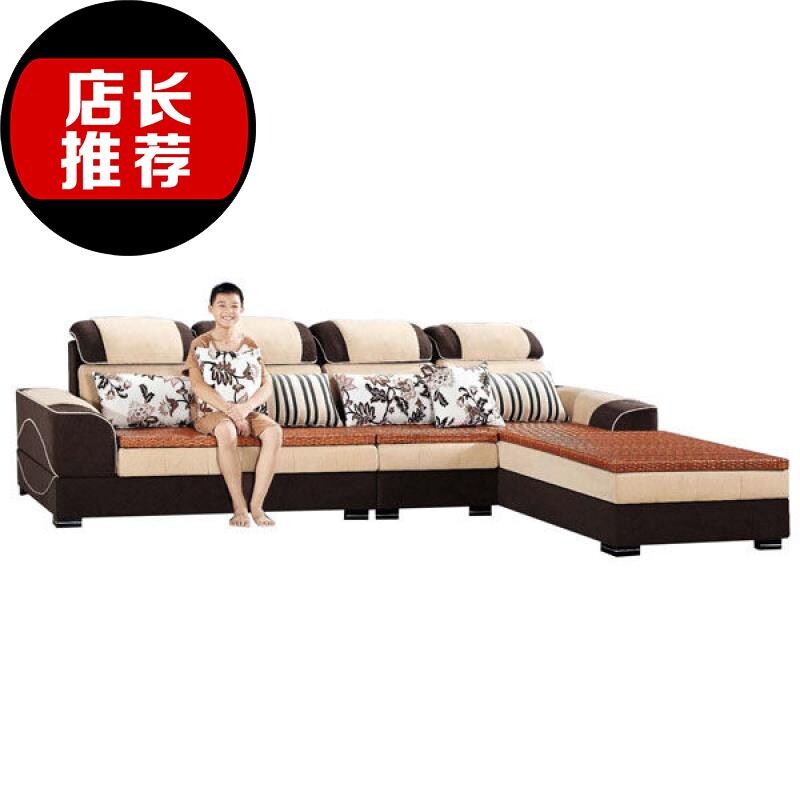 Fabric sofa Composition Guifei Corner Removable Wash Cloth Sofa Winter Summer Two 55 Use of a minimalist modern Living room Rattan-Taobao