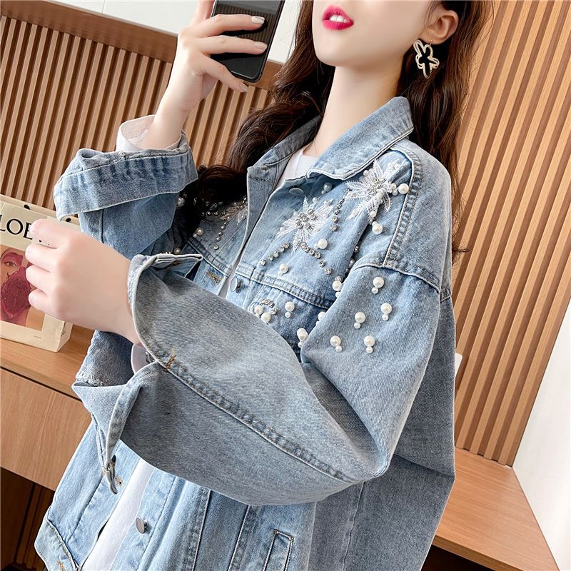 小清新重工设计感牛仔外套女2025新款秋季洋气网红百搭慵懒风上衣