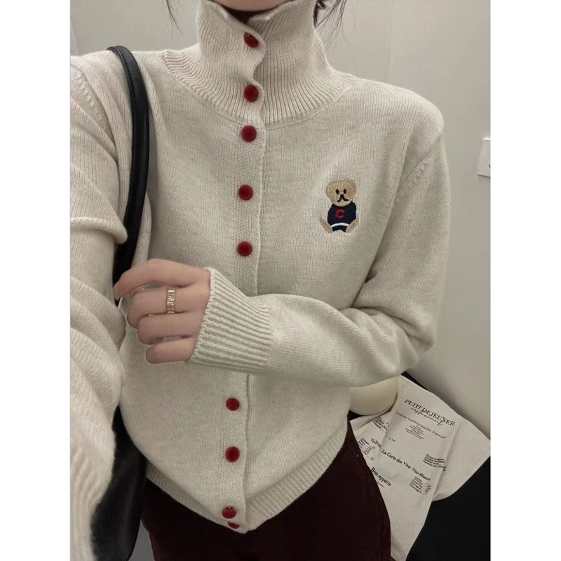 秋季女士短款毛衣针织开衫外套女2025年新款巨好看的早秋穿搭上衣