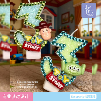 玩具总动员主题生日蛋糕蜡烛胡迪三眼仔生日数字蜡烛生日派对装饰