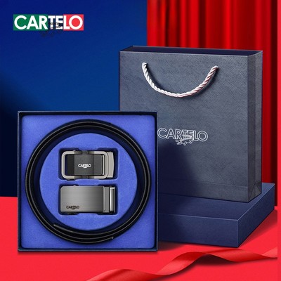 CARTELO/卡帝乐鳄鱼真牛皮皮带