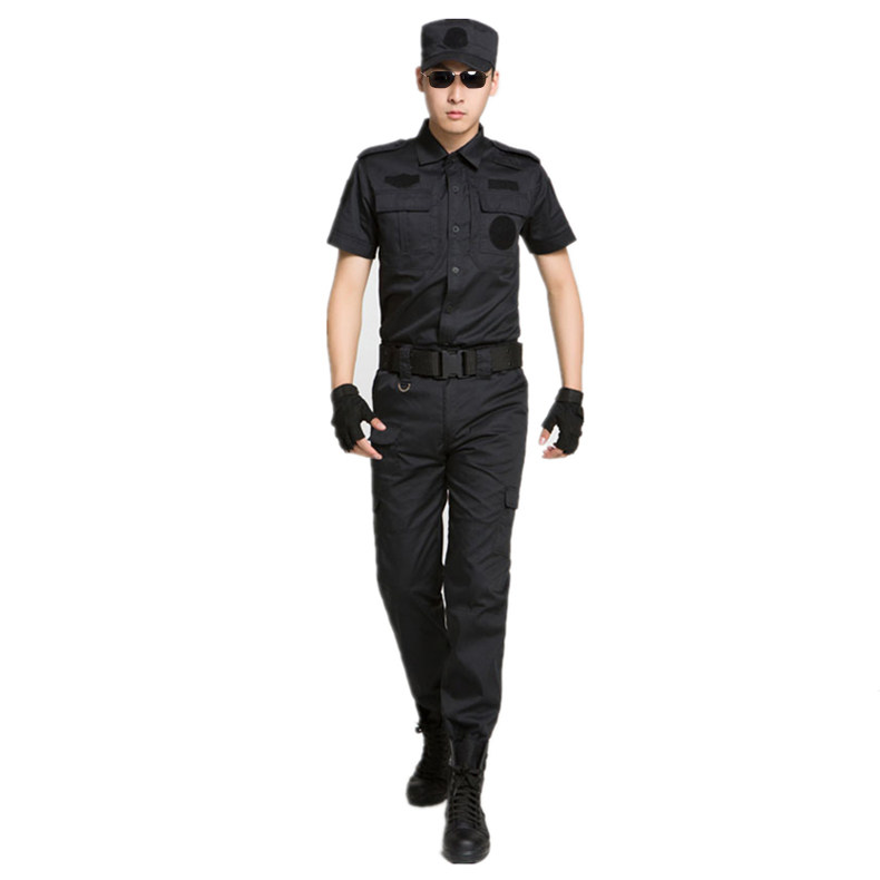 保安工作服套装夏装短袖作训服汽车4S店训练服单位夏季斜纹特保服