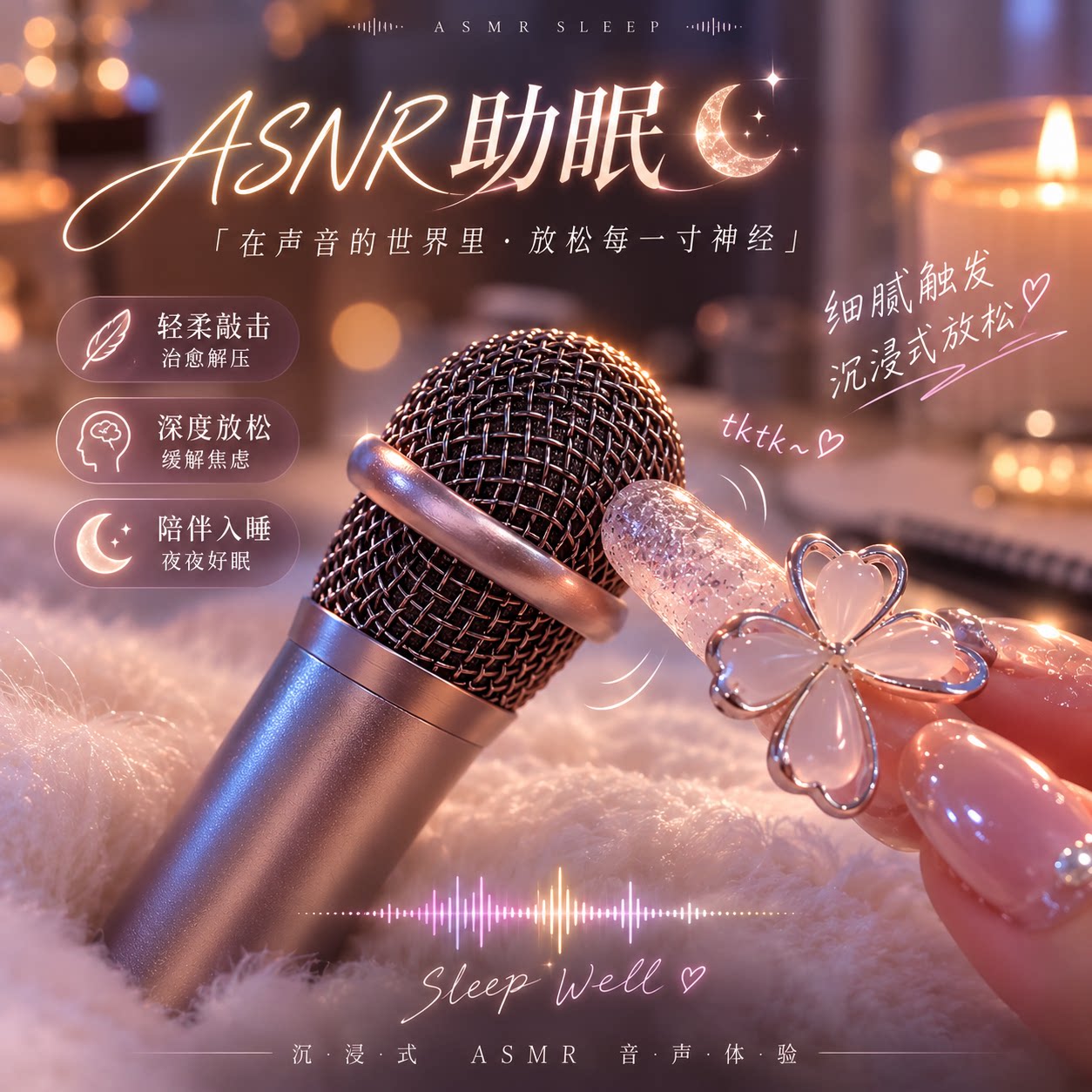 【助眠专用麦克风asmr 音控】唱歌迷你话筒耳机 唱吧直播手机通用