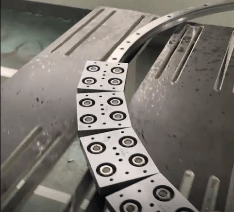 环形导轨输送循环线圆弧导轨链条自动化生产设备环形轨道装配线