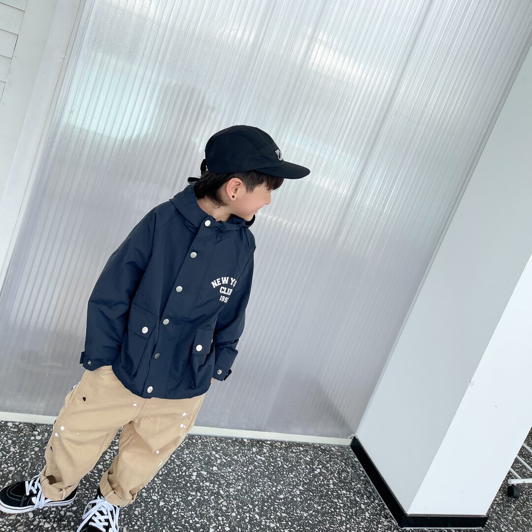 남아용 봄 후드 윈드 브레이커 봄 가을 스타일 중대형 아동 스타일 아동용 두꺼운 코트  복