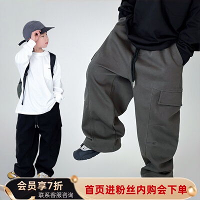 春款男童工装裤子两用脚口卫裤潮