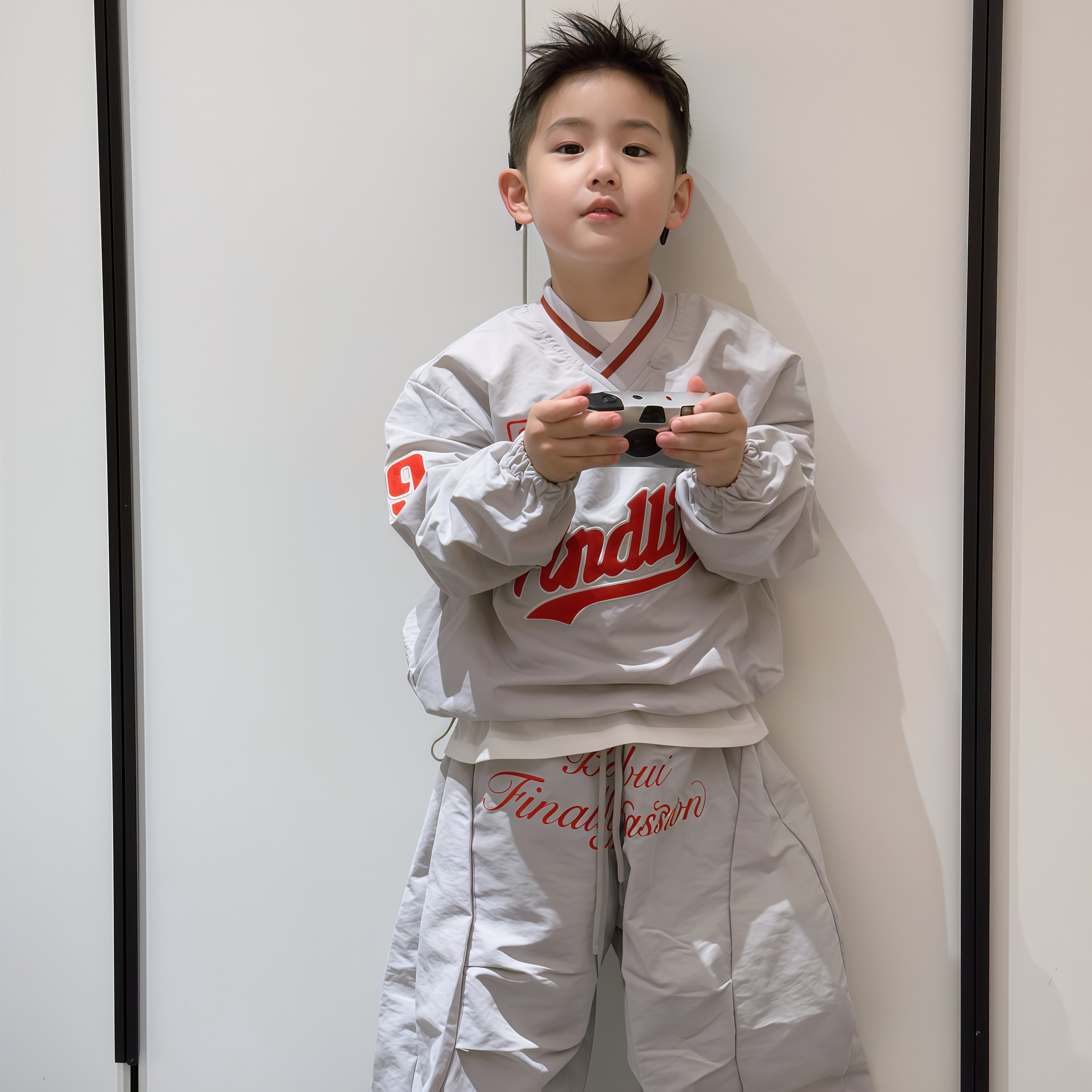 美式复古春季男童运动装两件套潮