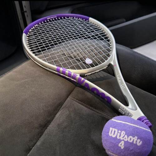 代购WILSON Clash 100L V2威尔胜网球拍银紫色定制拍专业比赛训练
