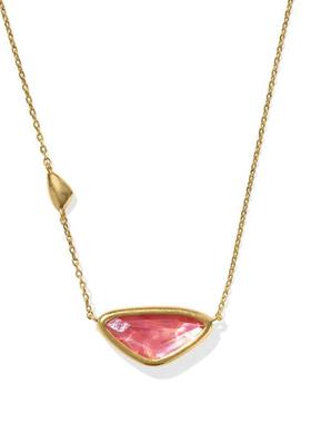 代购Kendra Scott女士项链优雅简约时尚精致复古金色粉红色珊瑚