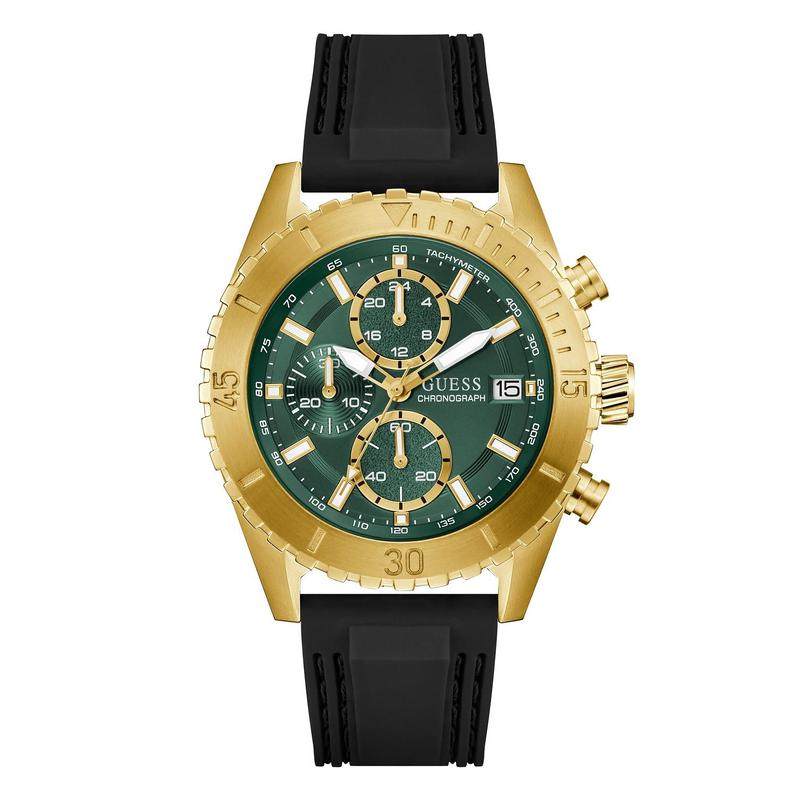 代购GUESS女士腕表计时夜光日期测速金属防水硅胶大表盘运动休闲