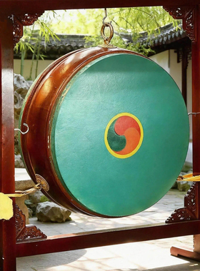 手工牛皮鼓槌鼓立式鼓乐器鼓全套小锣鼓
