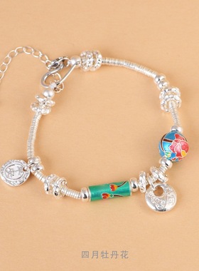 新款手工S925十二月花神时尚手链