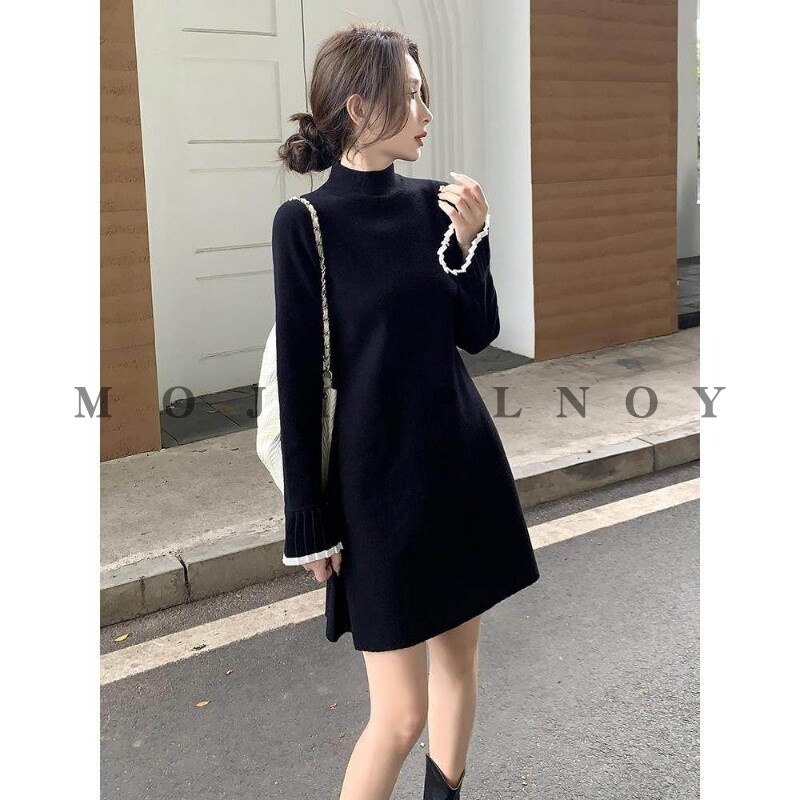 2025秋冬新款内搭针织连衣裙女