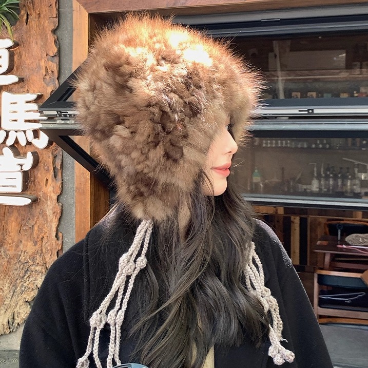 紫貂毛护耳帽秋冬保暖