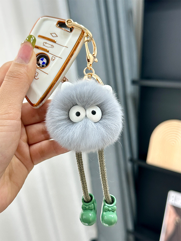 CUTE OTTER RABBIT FUR SMALL BRIQUETTE BAG BAG PENDANT SCHOOL BAG STUFF DOLL DOLL CARTOON CAR KEY CHAIN PENDANT