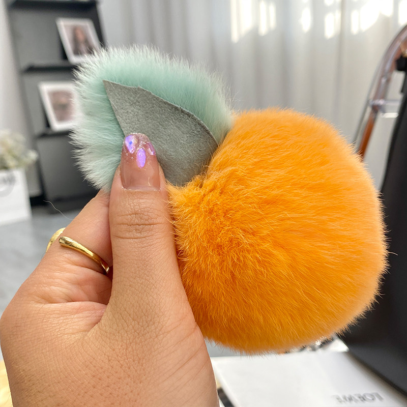 [GOOD LUCK] CUTE OTTER RABBIT PLUSH LITTLE ORANGE CAR KEY CHAIN PENDANT SCHOOL BAG BAG ORNAMENT GIFT WOMEN
