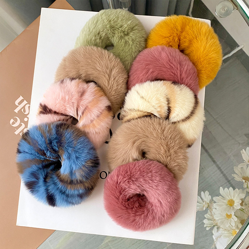 韩国简约真獭兔毛绒大肠发圈可爱扎马尾头绳网红法式复古头饰秋冬,饰品/流行首饰/时尚饰品新,发饰,淘宝优惠券,粉丝福利购,淘宝优惠卷