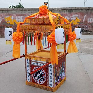 花轿红白喜事灵轿白事轿子中式八抬大轿骨灰盒轿子殡葬用品厂家直