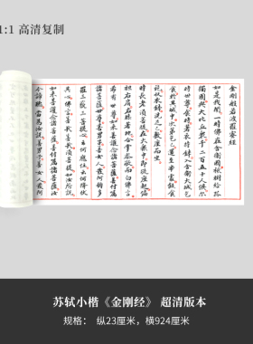 苏轼小楷《金刚经》高清原大复制品毛笔书法艺术微喷