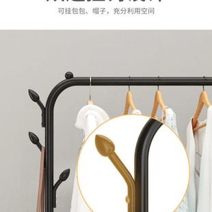 架子衣服室内子落地家用挂衣架晒阳台金属简易晾衣架收纳卧室简易