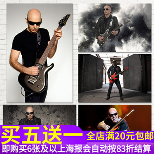 吉他大师乐手Joe Satriani摇滚乐队大海报 琴行音乐酒吧墙贴纸画
