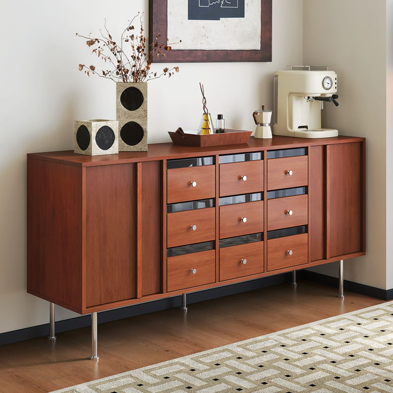 实木餐边柜客厅靠墙半高矮展示柜床尾收纳柜复古九斗抽屉柜电视柜,住宅家具,餐边柜,淘宝优惠券,粉丝福利购,淘宝优惠卷