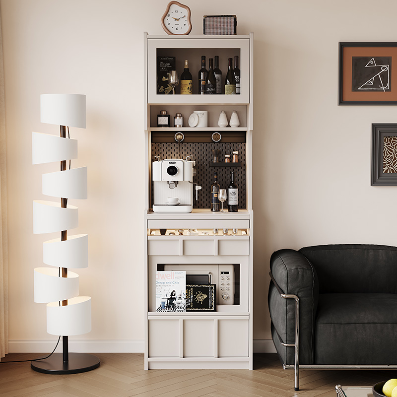 法式奶油风餐边柜小型靠墙窄柜