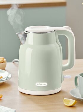 小熊电热水壶ZDH-H15L6家用烧水壶1.5L大容量一体不锈钢开水壶绿
