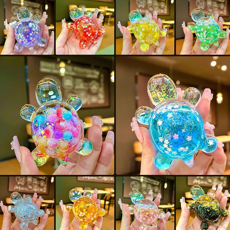 巨无霸流沙乌龟夜光全红同款婵动物玩偶发光对对碰盲袋女童喜爱收